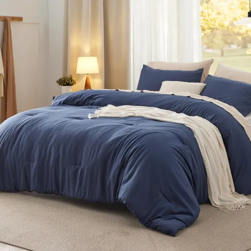Miniatura 22 de Bedsure Juego edredón suave prelavado individual/individual XL, 365 días, cálido relleno alternativo GentleSoft™, 1 edredón ligero:68x88 pulgadas