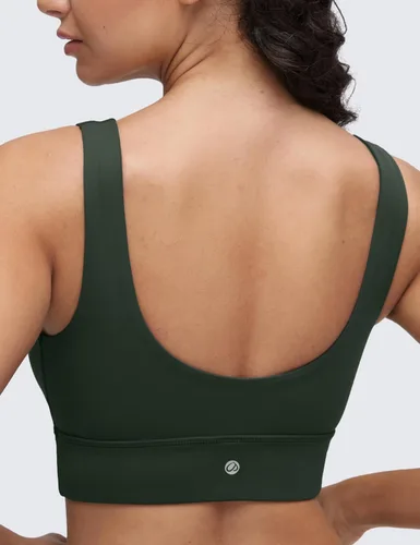 Miniatura 101 de CRZ YOGA Butterluxe - Brasier deportivo con espalda en U para mujer, cuello redondo, acolchado, de bajo impacto, para yoga, entrenamiento
