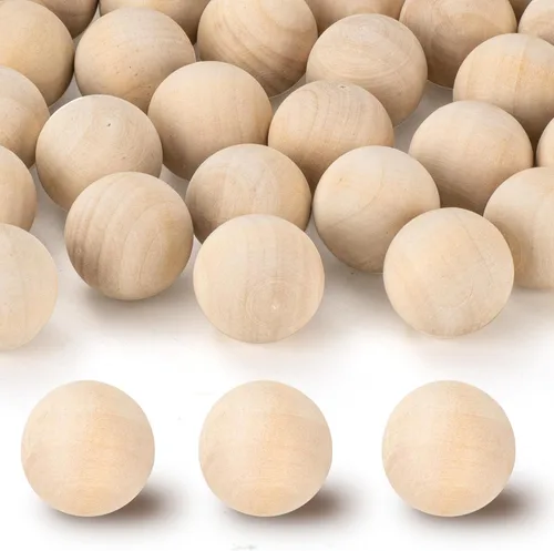 Miniatura 8 de 3 bolas de madera de 75 mm, 4 piezas de bolas de madera redondas sin terminar, bolas de madera naturales grandes de 75 mm para manualidades