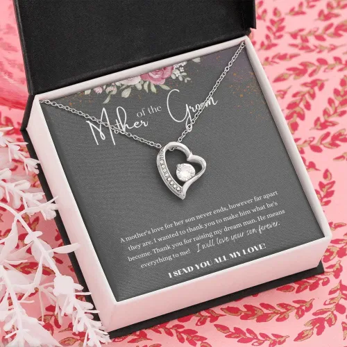 Miniatura 3 de Shine Attraction To My Beautiful Mom On Wedding Day Necklace, Mother Of The Bride Gifts From Daughter and Son, Jewelry Present For Mother Of The