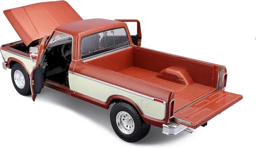 Miniatura 5 de Maisto - Modelo a escala 1:18 compatible con la réplica en miniatura Ford F150 Pick-up clásica vintage coleccionable de 1979 (Crema)