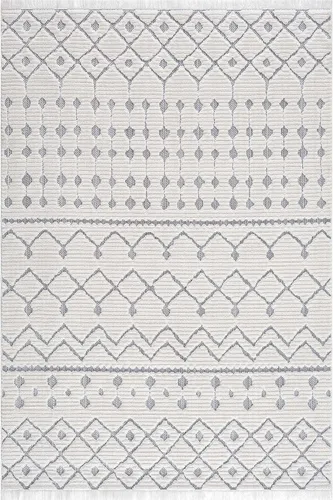 Miniatura 14 de Hauteloom Ethereal - Alfombra de pasillo con borde geométrico de medallón de diamante, estilo bohemio de transición, tribal azteca del suroeste