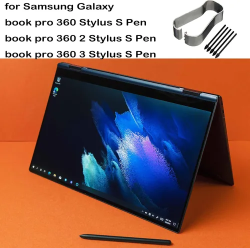 Miniatura 2 de 5 puntas de bolígrafo Book Pro 3 S para Samsung Galaxy Book Pro 360 2 S, repuesto de puntas de bolígrafo Galaxy Book Pro 360 S + 1 pinza (negro)