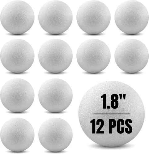 Miniatura 8 de Hygloss Bolas redondas de espuma para manualidades 6 piezas de espuma blanca de 3.8 pulgadas (XPS) para artes, pequeñas bolas de espuma