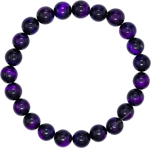 Miniatura 779 de Amazing Gemstone Pulsera de cristal para mujeres y hombres, pulsera de cristal curativo de protección, pulsera elástica con cuentas de piedras