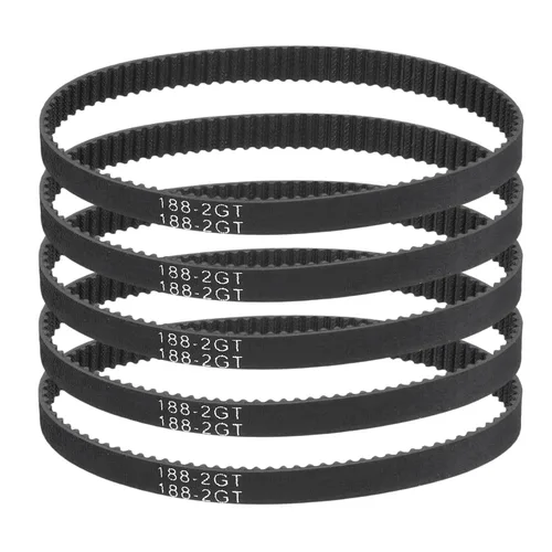 Miniatura 18 de MECCANIXITY 3.780 in GT-2 correa dentada, 5pcs 0.354 in ancho 0.079 in paso impresión 3D GT-2 correa dentada caucho de bucle cerrado, negro