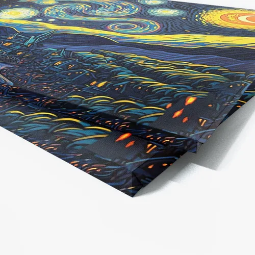 Miniatura 5 de Sense Canvas Pop Art The Starry Night 20 - Lienzo decorativo para decoración del hogar, póster grande de 40 x 30 pulgadas, 0.75 pulgadas