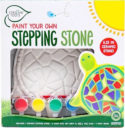 Miniatura 10 de Creative Roots Juego de piedra de escalonamiento de mosaico en forma de corazón, incluye piedra de cerámica de 7 pulgadas y 6 pinturas vibrantes