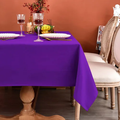 Miniatura 11 de MEANMOY Mantel cuadrado de poliéster lavable, resistente al agua y a las manchas, de 210 GSM, de 54 x 54 pulgadas, mantel de mesa rectangular sin