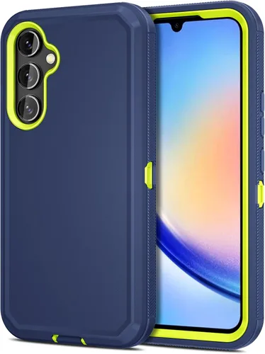 Miniatura 14 de Jiunai Funda para Samsung Galaxy A34, resistente, a prueba de golpes, de doble capa, protección de puerto, híbrida, resistente, para Samsung Galaxy
