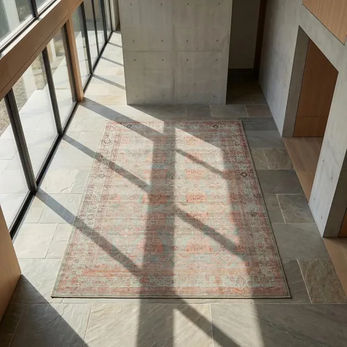 Miniatura 16 de GLN Rugs Traditional Collection - Alfombra de felpilla lavable a máquina, tradicional, antideslizante, alfombra de felpilla de pelo bajo, para sala