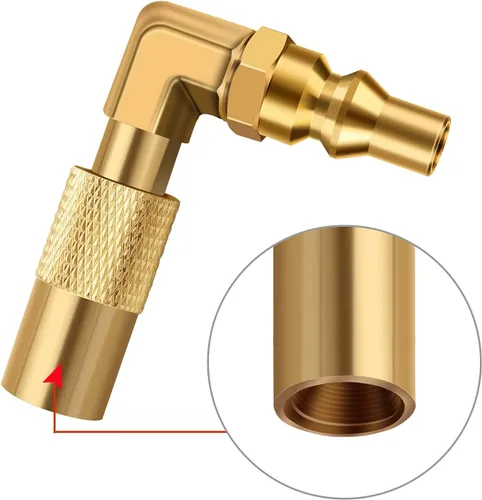 Miniatura 7 de WADEO Adaptador de codo de conexión rápida RV de 1/4 de pulgada de baja presión para Blackstone 17 pulgadas y 22 pulgadas de gas propano parrilla