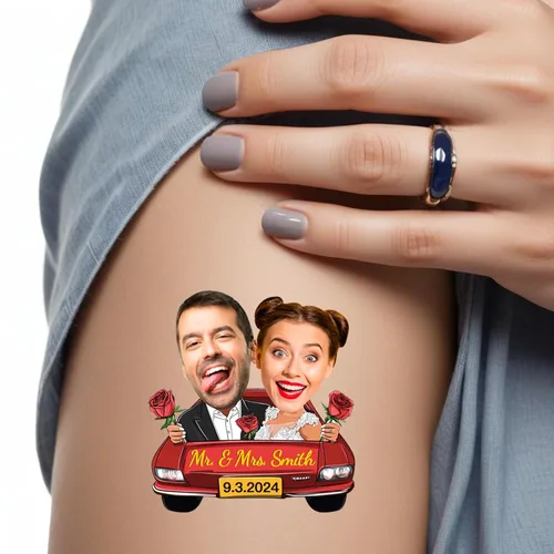 Miniatura 22 de Tatuajes corporales personalizados para despedida de soltera, calcomanías de despedida de soltero, suministros de fiesta con caras divertidas