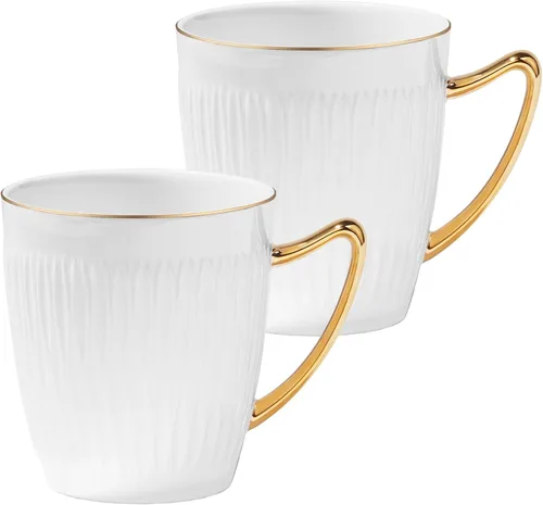 Miniatura 9 de Chulan Tazas de Café de Porcelana Fina de Hueso Blanca Delgada con Más del 45% de Contenido de Hueso 10 oz, Tazas de Porcelana Ligeras para Espresso