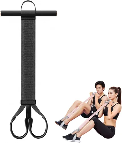 2025 Nueva Banda de Resistencia de Pedal de Yoga con Manija, Banda de Tela Anti-Rotura Elástica para Abdominales y Fuerza, Cuerda de Tracción para