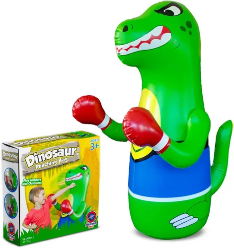 Miniatura 2 de Preferred Toys Saco de boxeo inflable de dinosaurio para niños – Paquete de 2 bolsas Bop para niños pequeños y niños de 3 a 8 – Juguetes inflables