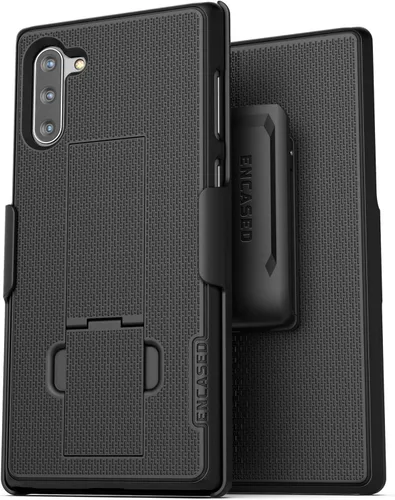 Miniatura 3 de Encased Funda con clip para cinturón compatible con Samsung Galaxy Note 10 Plus (2019 DuraClip) ultra delgada con funda, color negro mate