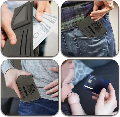 Miniatura 7 de Carteras de fotos personalizadas para hombresCartera grabada personalizadaRegalos personalizados para el padreMaridoHijo
