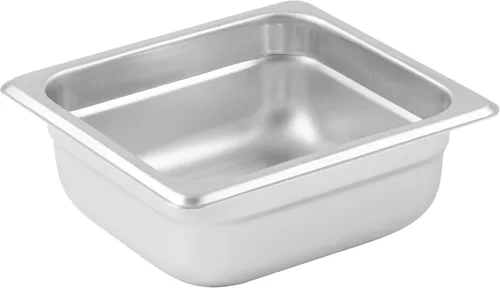 Winco Bandeja de vapor antiatascos, 1/6 x 2 1/2 pulgadas, peso estándar, acero inoxidable