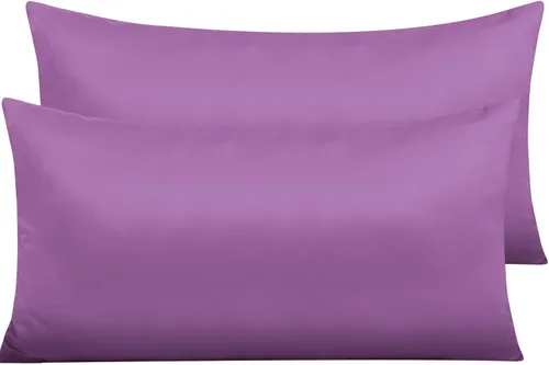 Miniatura 37 de NTBAY - Fundas de almohada de satén con cremallera, súper suaves y lujosas fundas de almohada Negro