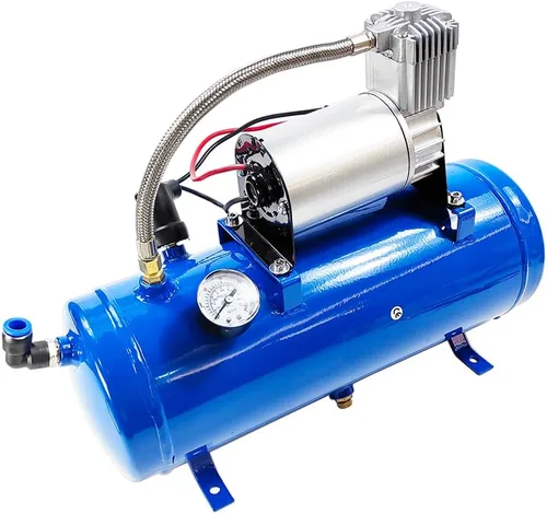 Miniatura 8 de Compresor de aire DC de 12V 150PSI con tanque de 6 litros 1.6 galones Apto para bocinas de tren neumáticos de autocaravana Compresor de aire