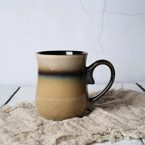 Miniatura 6 de Bosmarlin Taza grande de café de cerámica, 20 onzas, taza de té grande para oficina y hogar, apta para lavavajillas y microondas (20 onzas, nuez)