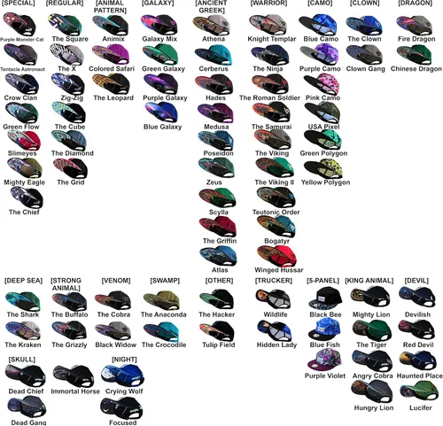 Miniatura 19 de Capiche - Gorra de visera plana de serie especial, talla única, unisex, hombre, más de 99 diseños