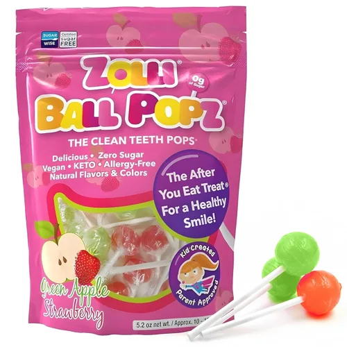 Miniatura 8 de Zollipops The Clean Teeth Pops Gabby's Dollhouse - Paletas anticaries, Ball Popz, paquete de 2 unidades de 10.4 onzas