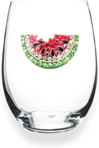 Miniatura 8 de THE QUEENS' JEWELS Copa de vino con tallo con joyas de piña, 21 onzas, regalo único para mujeres, cumpleaños, lindo, divertido, sin pintar