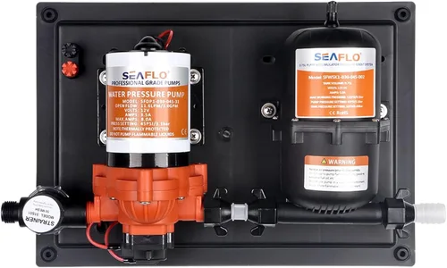 Miniatura 5 de SEAFLO Sistema de Bomba de Agua y Tanque Acumulador Serie 33 - 115V, 3,3 GPM, 45 PSI, Tanque de 0,2 Galones Reduce el Ciclado Para Uso Marino