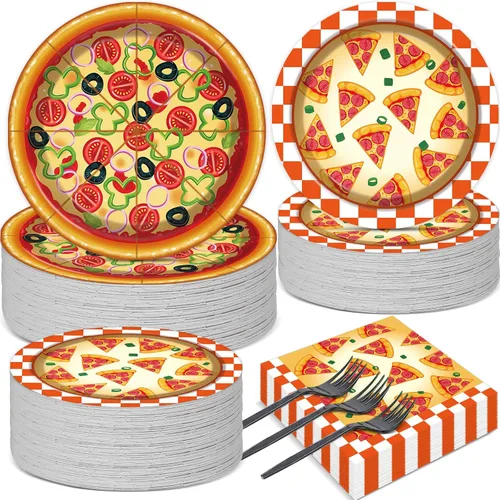 Miniatura 34 de 50 platos y servilletas de fútbol para invitados, suministros de fiesta, decoración de fiesta de cumpleaños de fútbol, juego de vajilla desechable