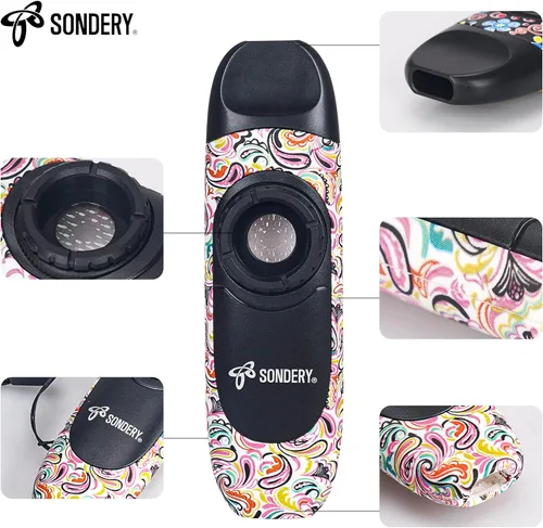 Miniatura 5 de Sondery Instrumento de viento profesional Kazoo con 5 membranas, cordón y bolsa SK1
