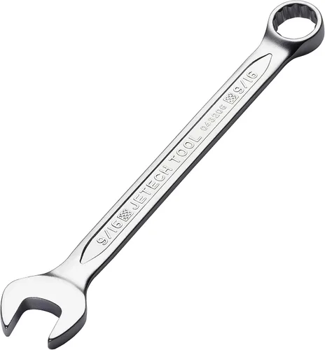Jetech - Llave combinada de 9/16 pulgadas - Llaves de grado industrial con diseño de 12 puntos, compensación de 15 grados, hechas de acero al cromo