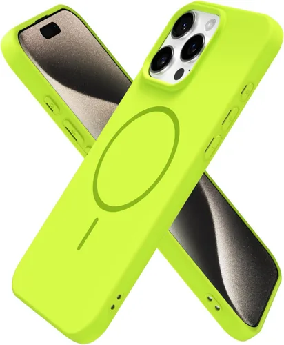 Miniatura 18 de oakxco Funda de silicona Mag Safe para iPhone 17 Pro Max, funda magnética delgada y fina compatible con carga inalámbrica MagSafe, bonita funda Negro