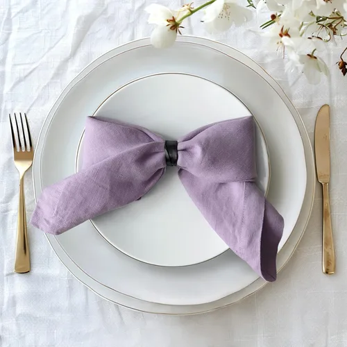 Miniatura 35 de Paños de cocina de lino de Linen World 14 x 28 pulgadas, juego de 6 paños de cocina y té decorativos, paños de cocina de lino europeo lavados