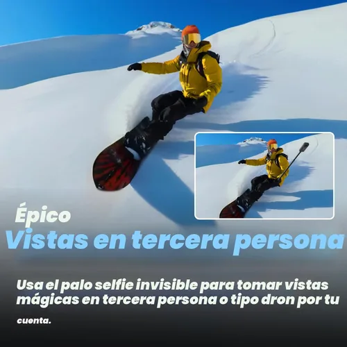 Miniatura 6 de Insta360 X3 - Cámara 360 impermeable, sensores 1/2 pulgada 48 MP, video HDR activo 5.7K 360, foto de 72MP 360, lente única 4K, modo Me 60 fps