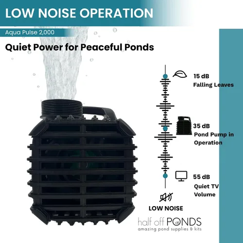 Miniatura 6 de HALF OFF PONDS Bomba de agua sumergible, bomba de estanque de 2,000 GPH con cable de alimentación de 33 pies y cabezal máximo de 18 pies, bomba
