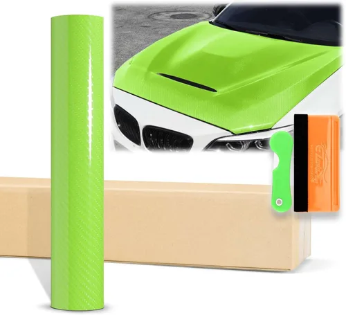 Miniatura 21 de EZAUTOWRAP - Adhesivo revestidor de vinilo muy brillante de fibra de carbono 7D prémium con juego de herramientas, lámina de calcomanía con Gris