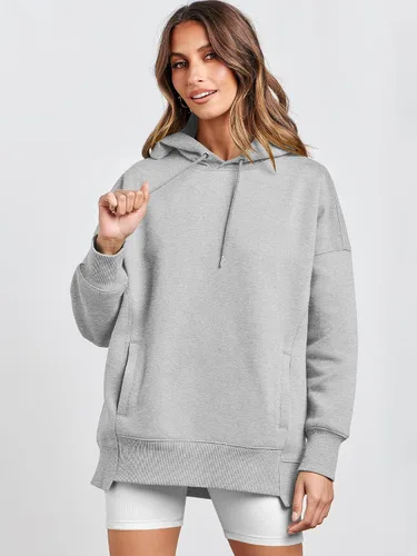 Miniatura 3 de ANRABESS Sudaderas con capucha de gran tamaño para mujer, sudadera de forro polar 2024, trajes de moda para adolescentes y niñas