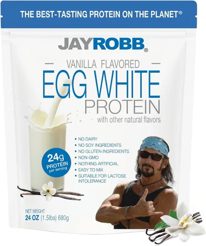Miniatura 8 de JAYROBB Proteína de clara de huevo de chocolate de 24 onzas, bolsa de 1.5 libras