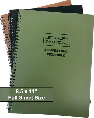 Miniatura 6 de Bloc de notas para todo tipo de clima de 8.5 x 11 pulgadas (negro)