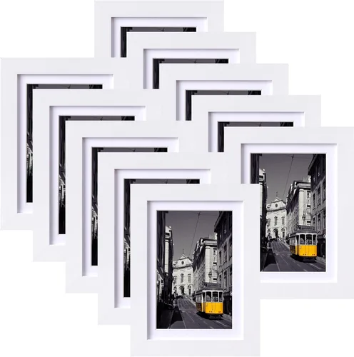Miniatura 86 de eletecpro - Juego de 10 marcos de fotos de 5 x 7 pulgadas, collage de marcos de fotos para decoración de pared, muestra fotos de 4 x 6