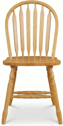 Miniatura 2 de Sunset Trading Oak Selections Silla de comedor, acabado claro, 19.5 pulgadas de profundidad x 20 pulgadas de ancho x 38 pulgadas de alto