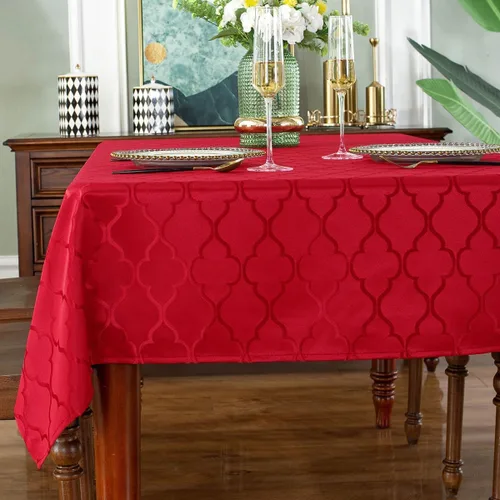 Miniatura 24 de SASTYBALE Servilletas de tela jacquard de 20 x 20 pulgadas, patrón de flores, 4 piezas, sólidas, lavables, cómodas para restaurantes, cenas