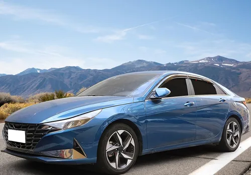 Miniatura 3 de IKON MOTORSPORTS, Viseras de ventana compatibles con Hyundai Elantra Sedan 2021-2023, 4 viseras de ventana, deflector de protección contra
