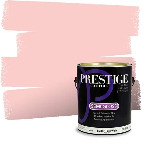 Miniatura 249 de Prestige Paints Pintura exterior e imprimación en uno, 1 galón, plano, coincidencia comparable de Valspar* Amber Rose*
