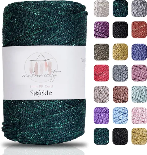 Miniatura 14 de Makromecity, 2 carretes de cordón de macramé de poliéster de 2 mm x 250 yardas (750 pies) de 2 mm de cordón de polipropileno para macramé, ideal