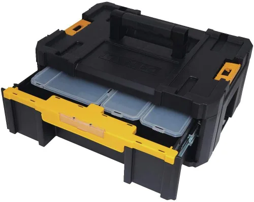 Miniatura 4 de DEWALT Organizador de herramientas, TSTAK III, cajón profundo único, cierres resistentes, compartimentos removibles para herramientas pequeñas