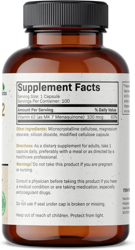 Miniatura 2 de Futurebiotics Vitamina K2 como MK-7 100 mcg, apoya huesos fuertes, sin OMG, 100 cápsulas vegetarianas