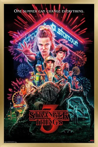 Miniatura 15 de Trends International Netflix Stranger Things: Season 3 - Póster de pared de una hoja, 14.725 x 22.375 pulgadas, versión enmarcada de madera